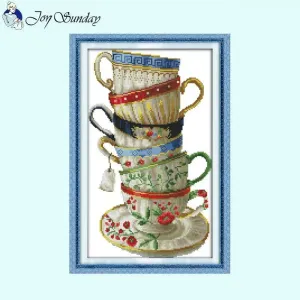 Still Life Patterns Delicate Coffee Cup Cross Stitch