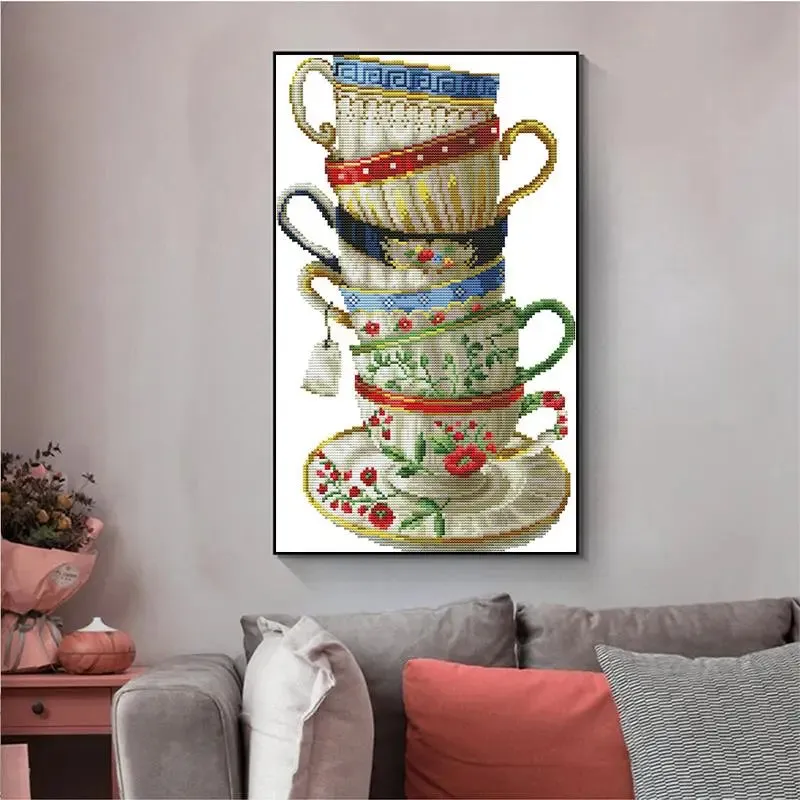 Still Life Patterns Delicate Coffee Cup Cross Stitch
