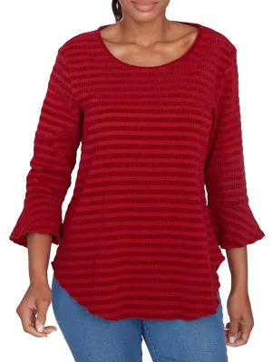 Stripe Chenille Top - Ruby