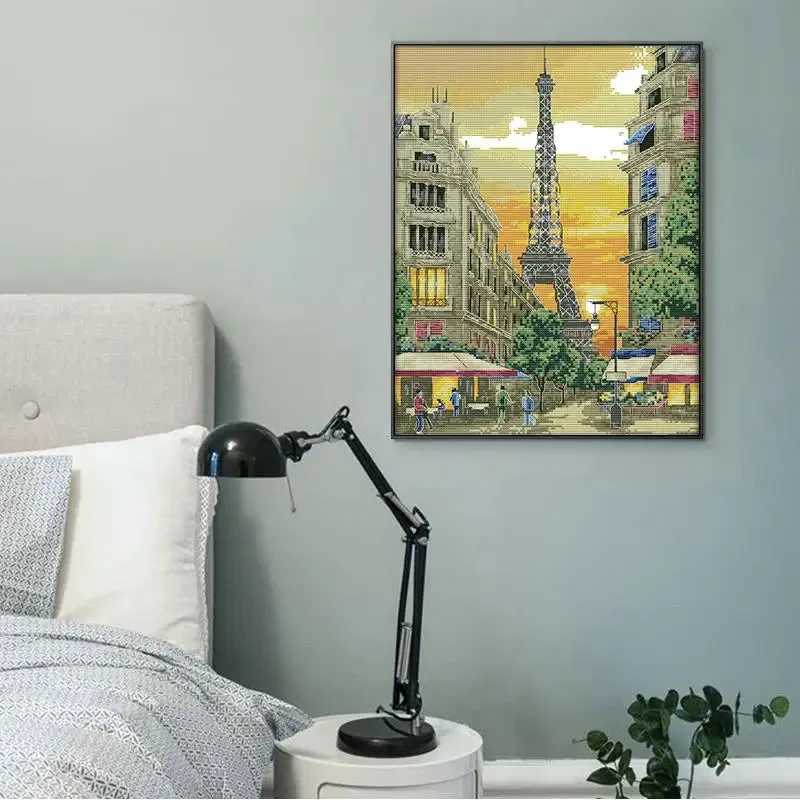 Sunset Pylons Scenery Cross Stitch Kit