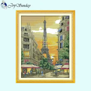 Sunset Pylons Scenery Cross Stitch Kit