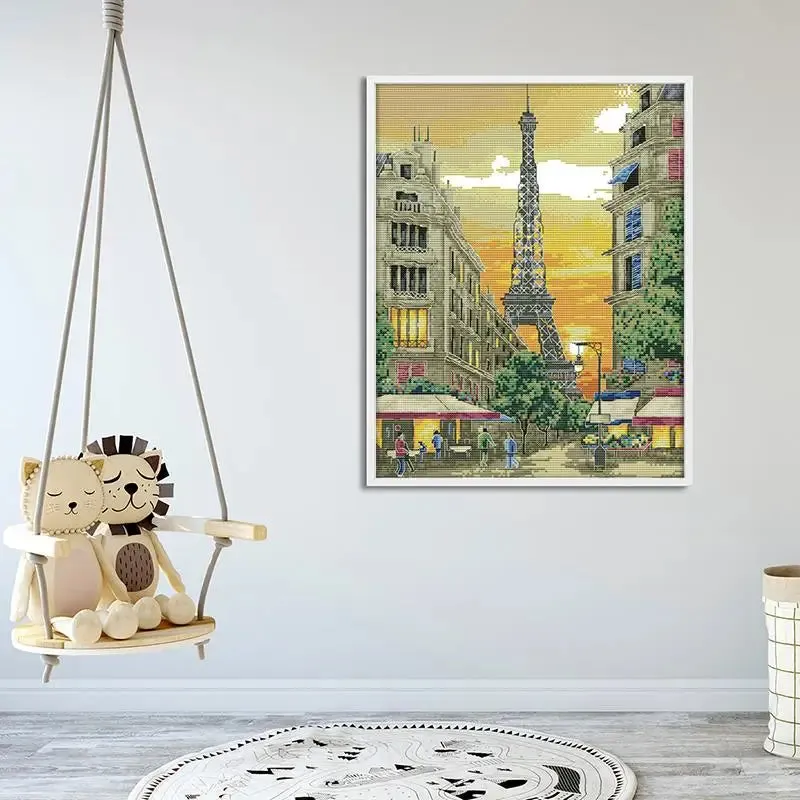 Sunset Pylons Scenery Cross Stitch Kit