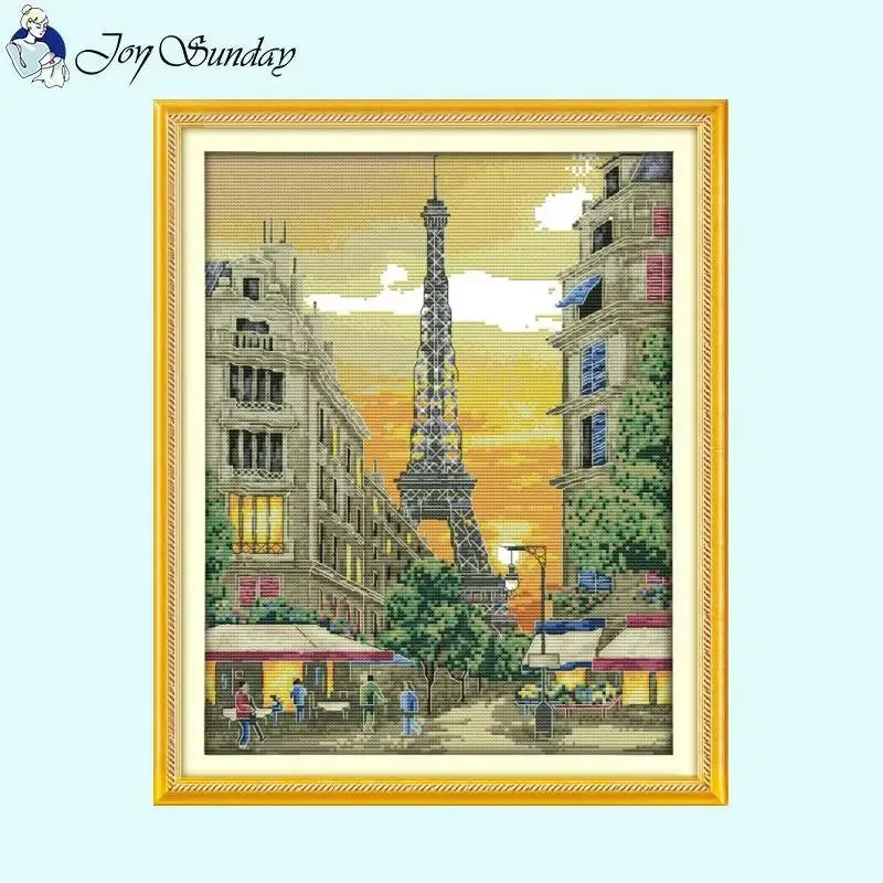 Sunset Pylons Scenery Cross Stitch Kit