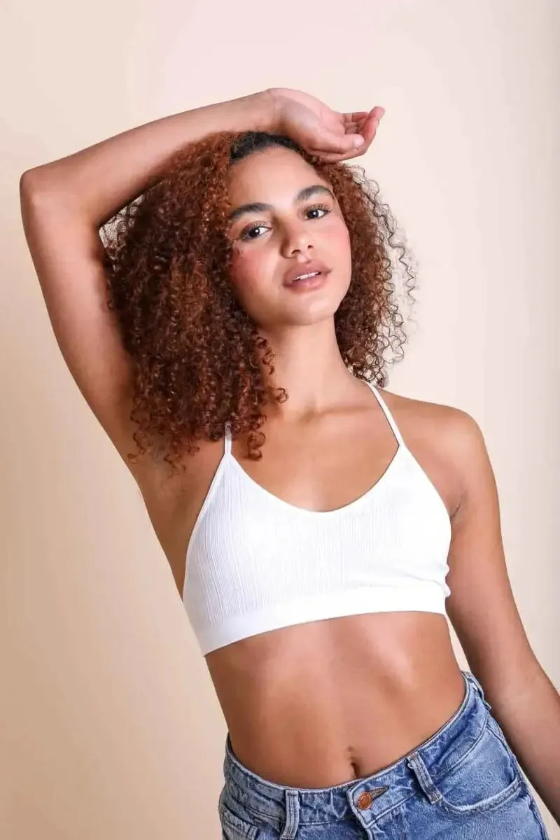 TATTOO MESH RACERBACK BRALETTE