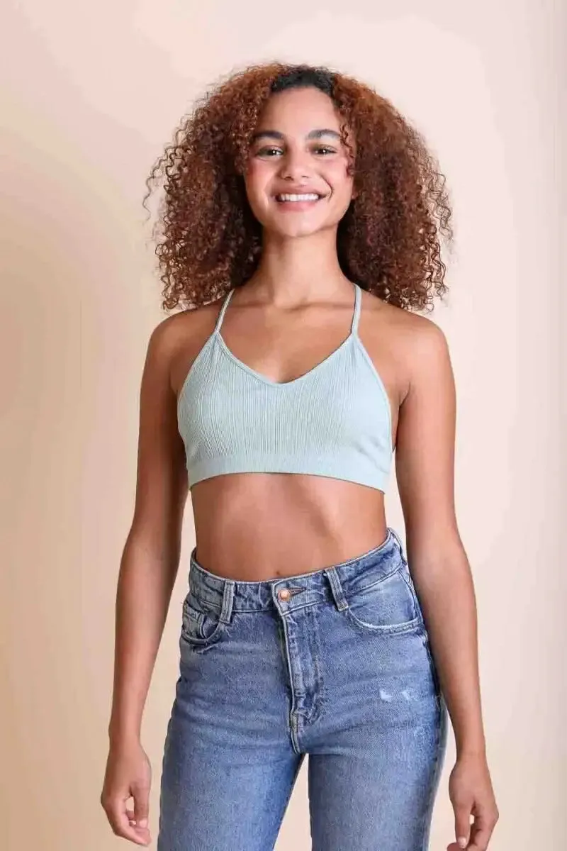 TATTOO MESH RACERBACK BRALETTE