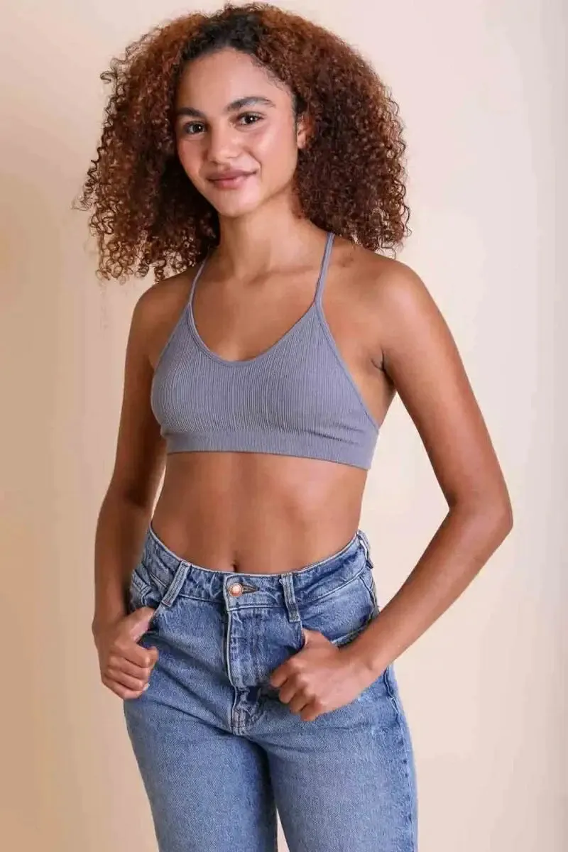 TATTOO MESH RACERBACK BRALETTE