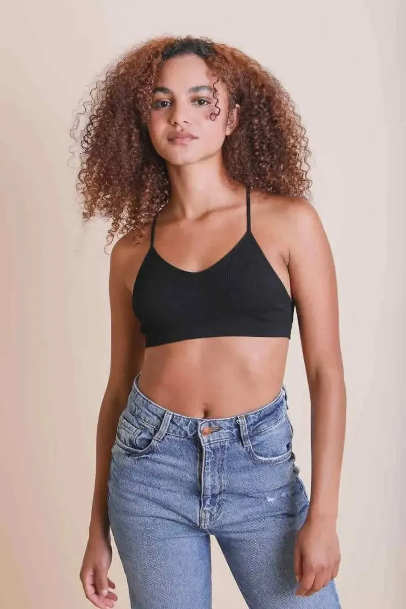 TATTOO MESH RACERBACK BRALETTE