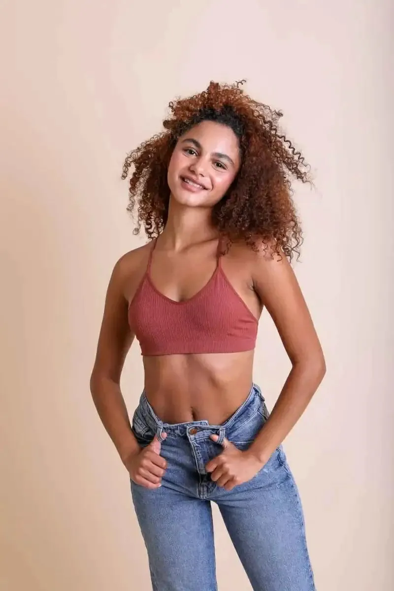 TATTOO MESH RACERBACK BRALETTE