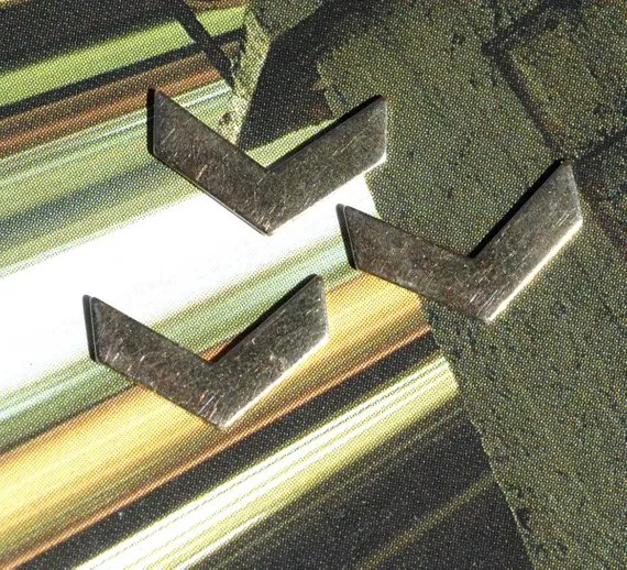 Tiny metal Chevron blanks