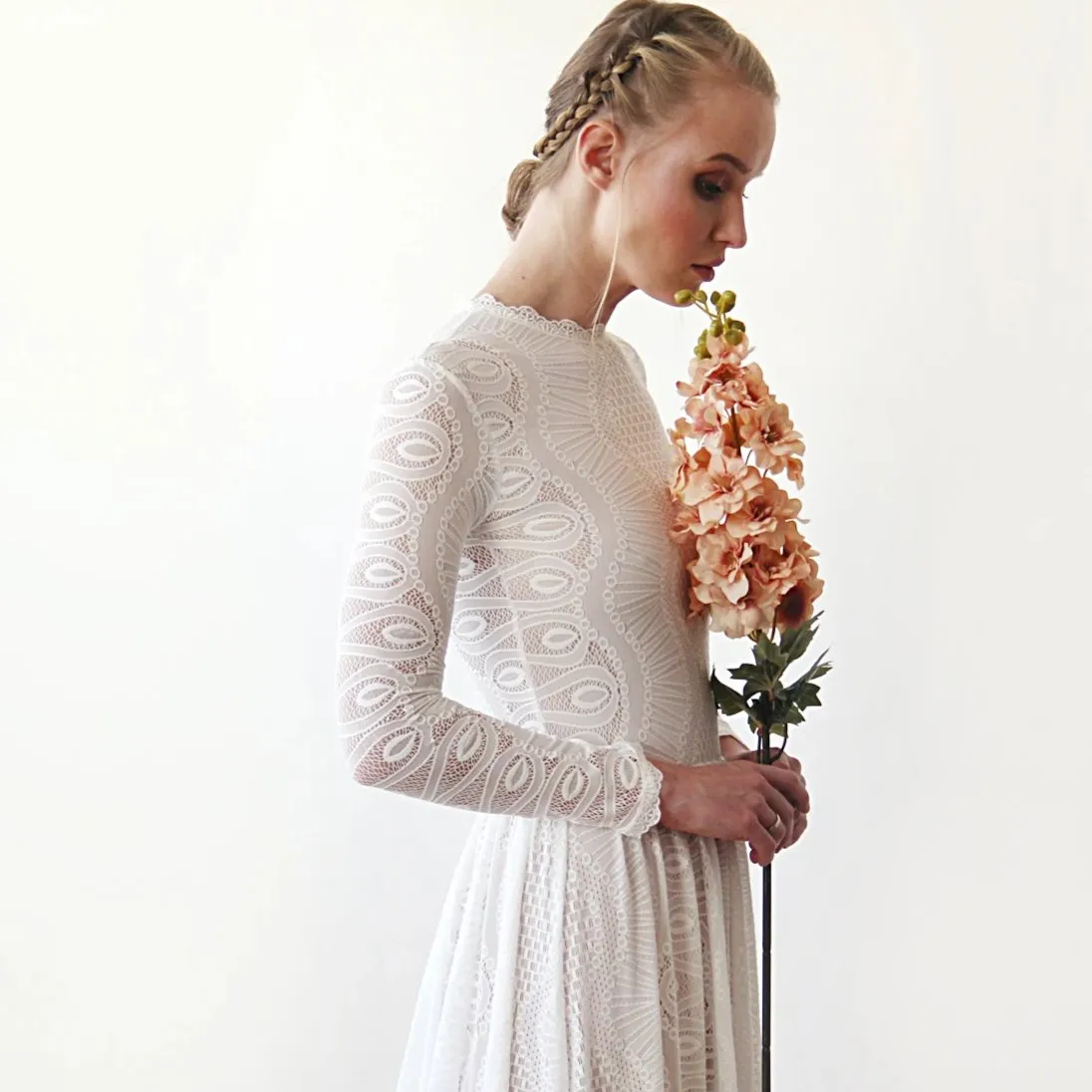 Train Wedding Modest Dress   #1212