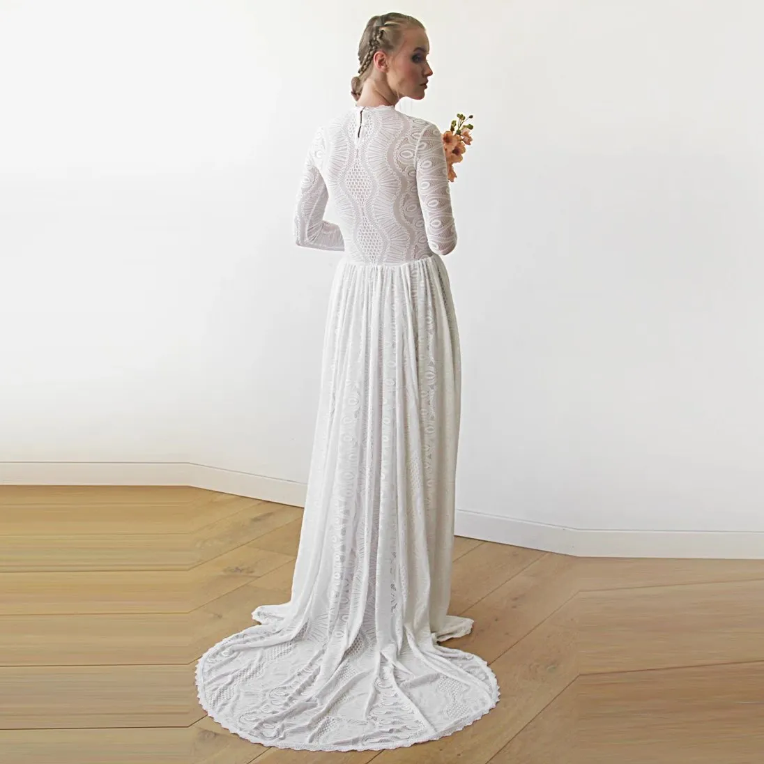 Train Wedding Modest Dress   #1212