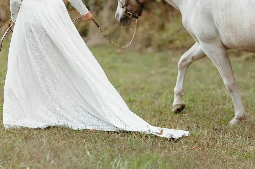 Train Wedding Modest Dress   #1212