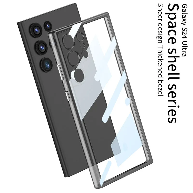 Transparent Plating Samsung Galaxy S24 S24Ultra Space Shell Case