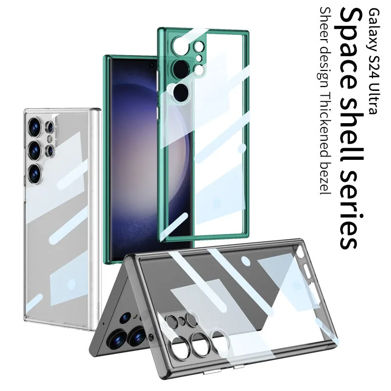 Transparent Plating Samsung Galaxy S24 S24Ultra Space Shell Case