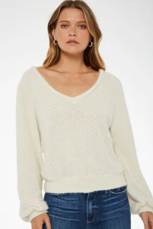 V-Neck Chenille Sweater