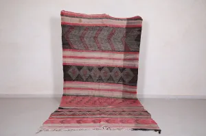 Vintage Berber Handwoven Kilim Runner Rug - 5.2 FT X 11.1 FT