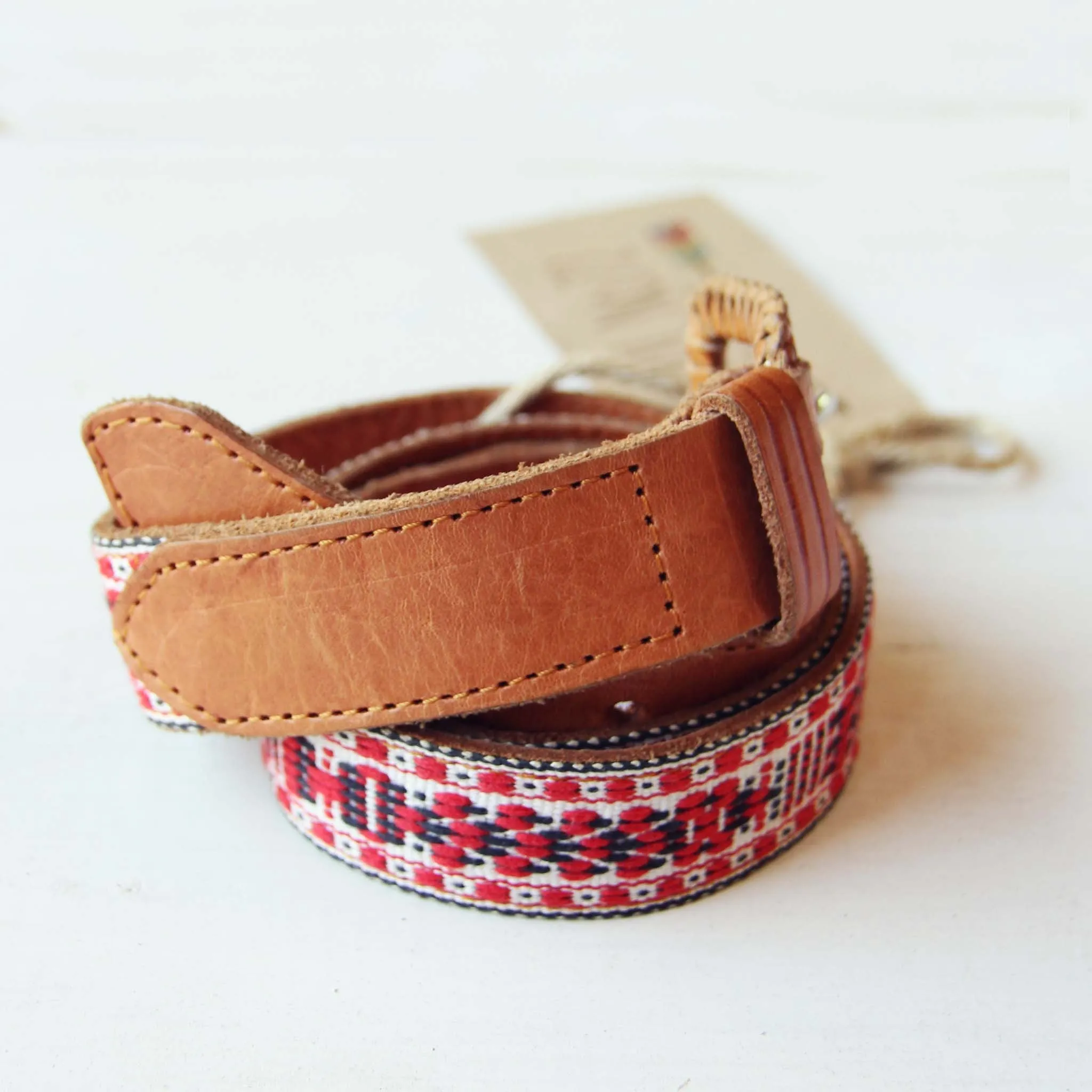 Vintage Boho Embroidered Belt