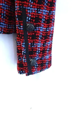Vintage CHANEL Plaid Chenille Jacket