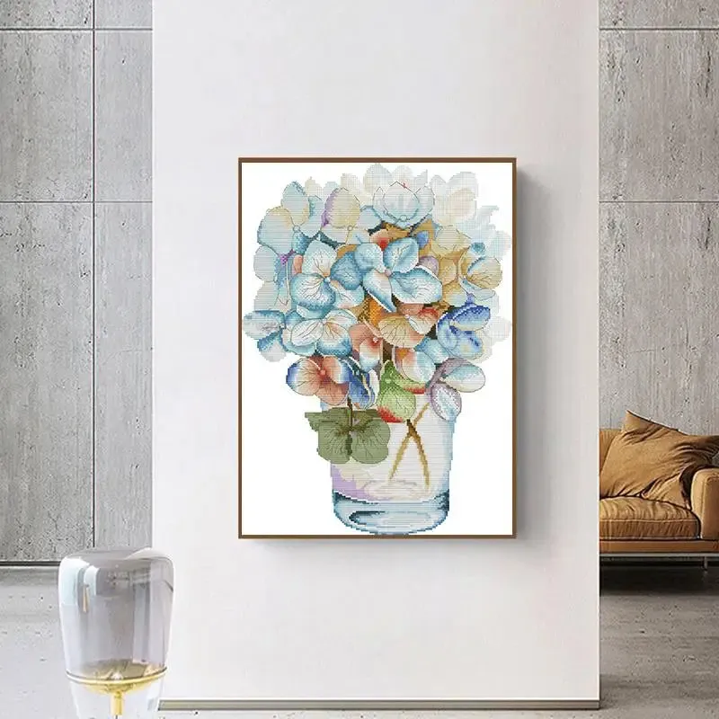Watercolour Hydrangea Flowers