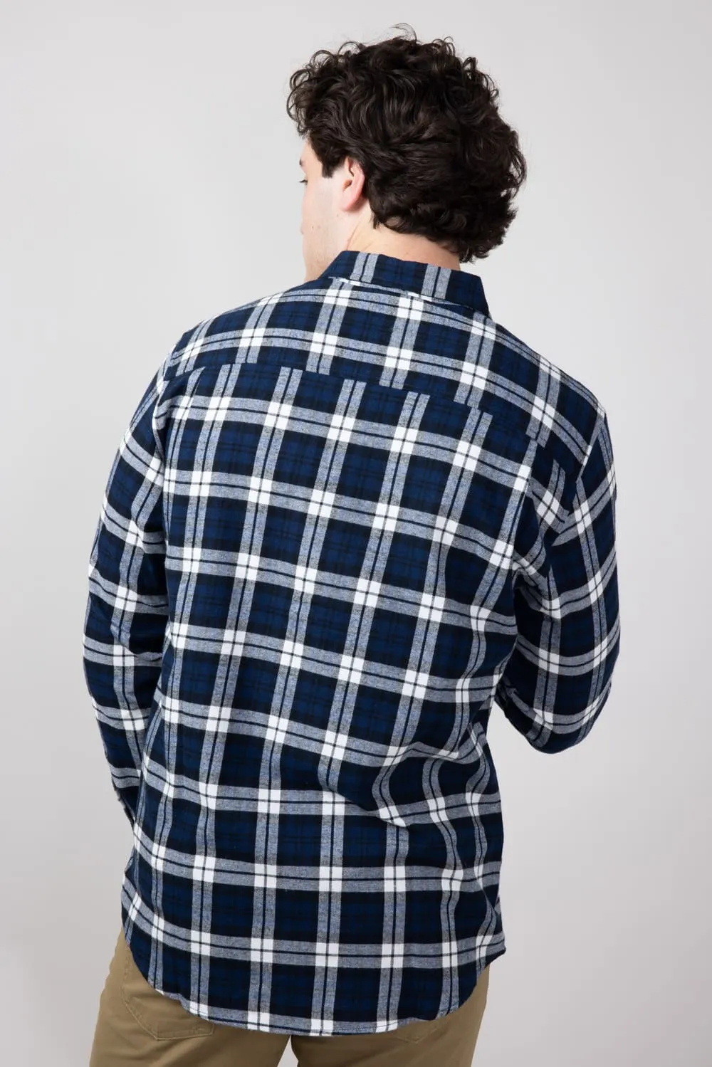 Weatherproof Vintage Brushed Flannel Shirt for Men in Blue Print | F2485572GK-BLUEPRINT