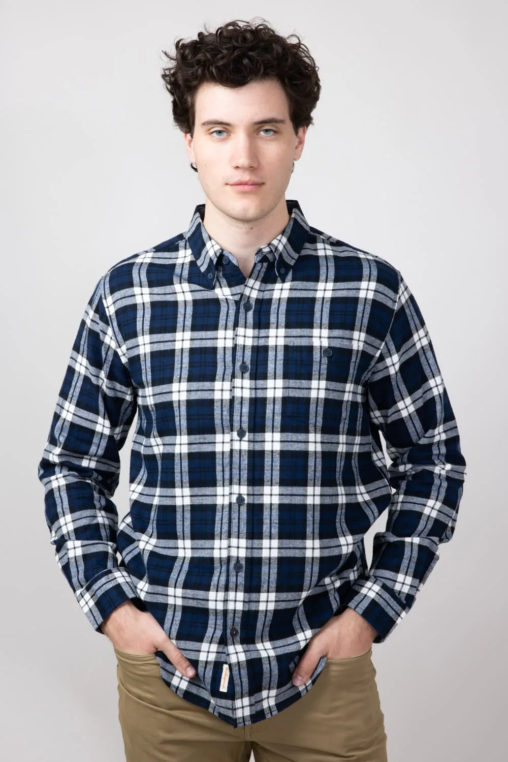 Weatherproof Vintage Brushed Flannel Shirt for Men in Blue Print | F2485572GK-BLUEPRINT