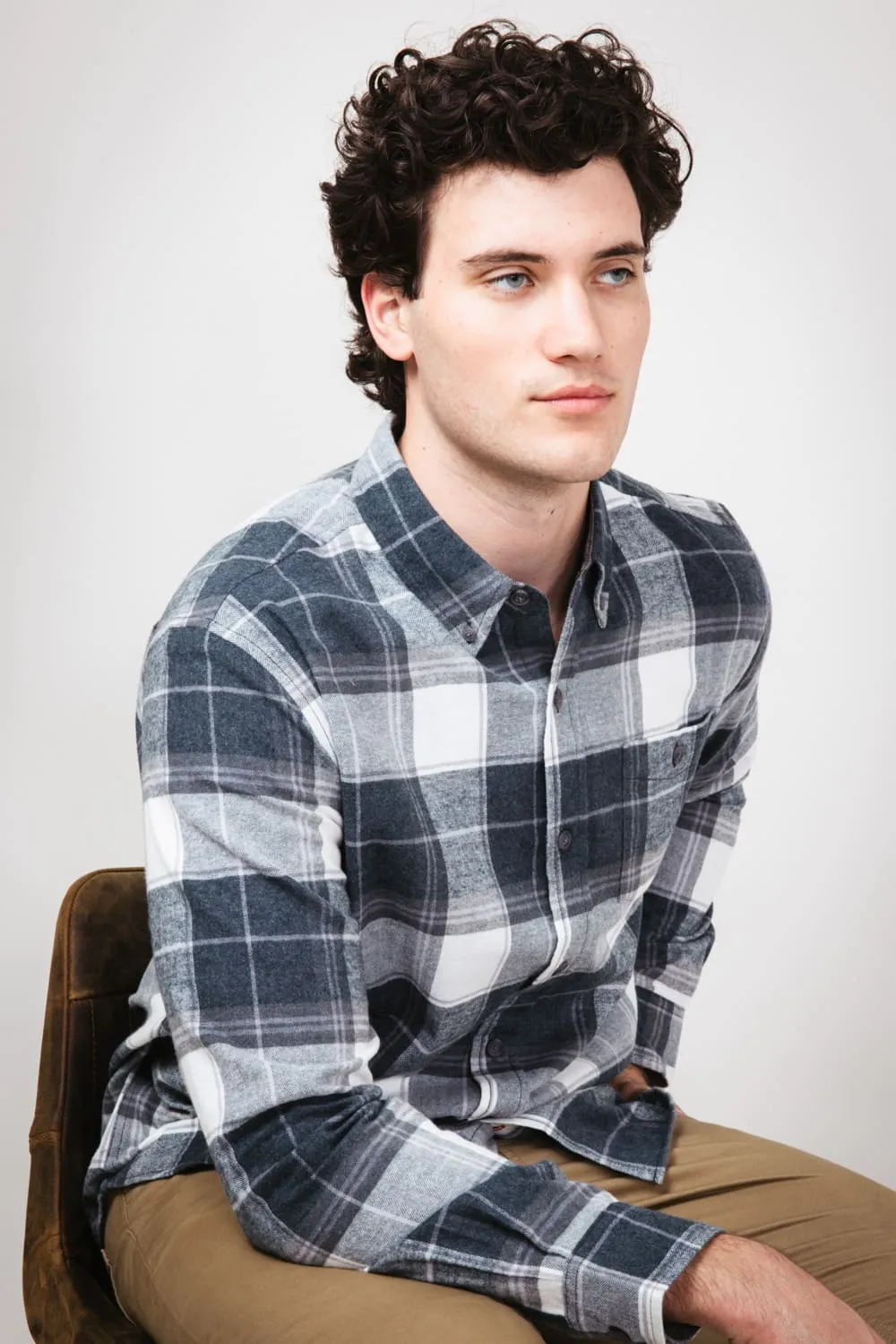 Weatherproof Vintage Brushed Flannel Shirt for Men in Lava Smoke | F2485572GK-LAVASMOKE