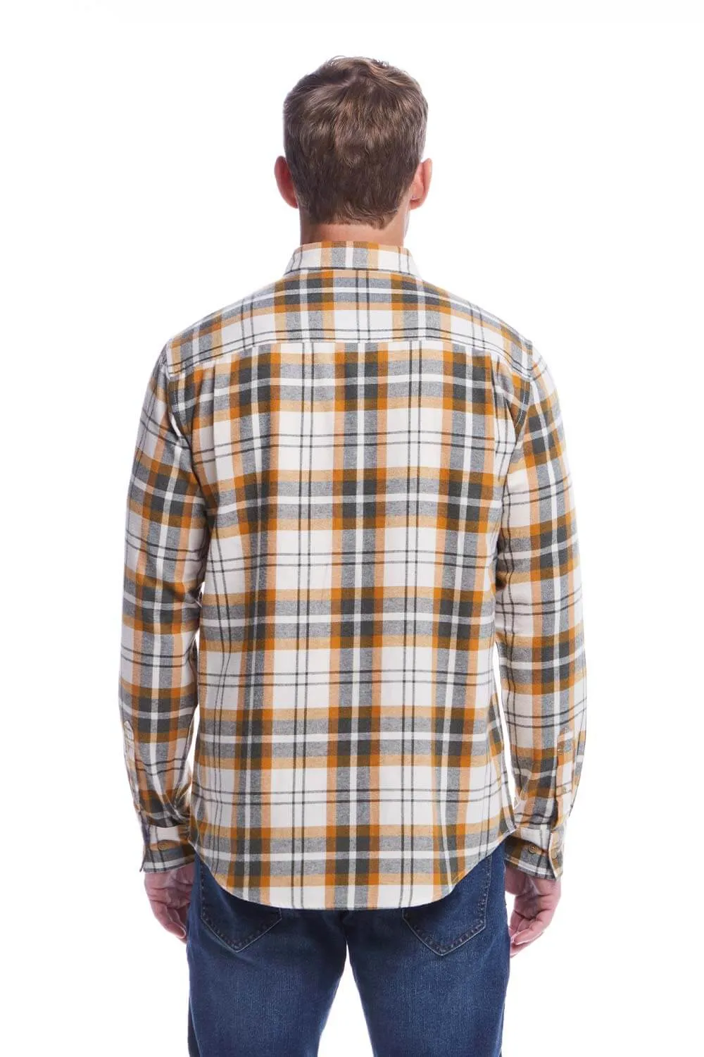 Weatherproof Vintage Brushed Flannel Shirt for Men in Lily White |  F2485572GK-LILYWHITE