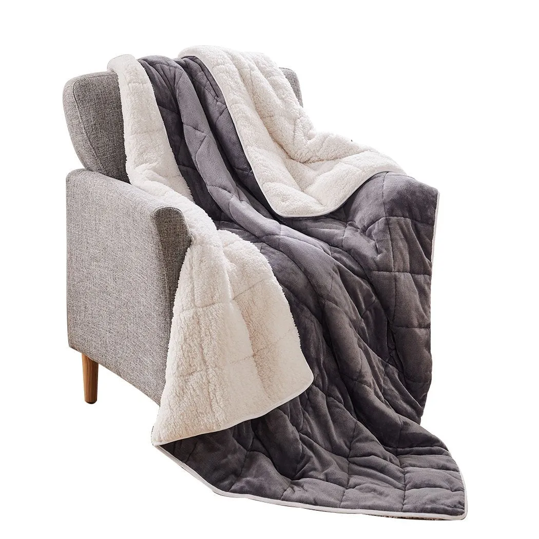 Weighted Blanket Heavy Gravity Deep Relax Ultra Soft 9KG Adults Grey