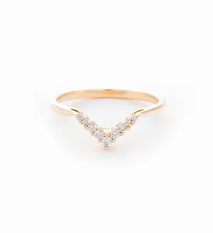 White Diamond Petite Chevron Band
