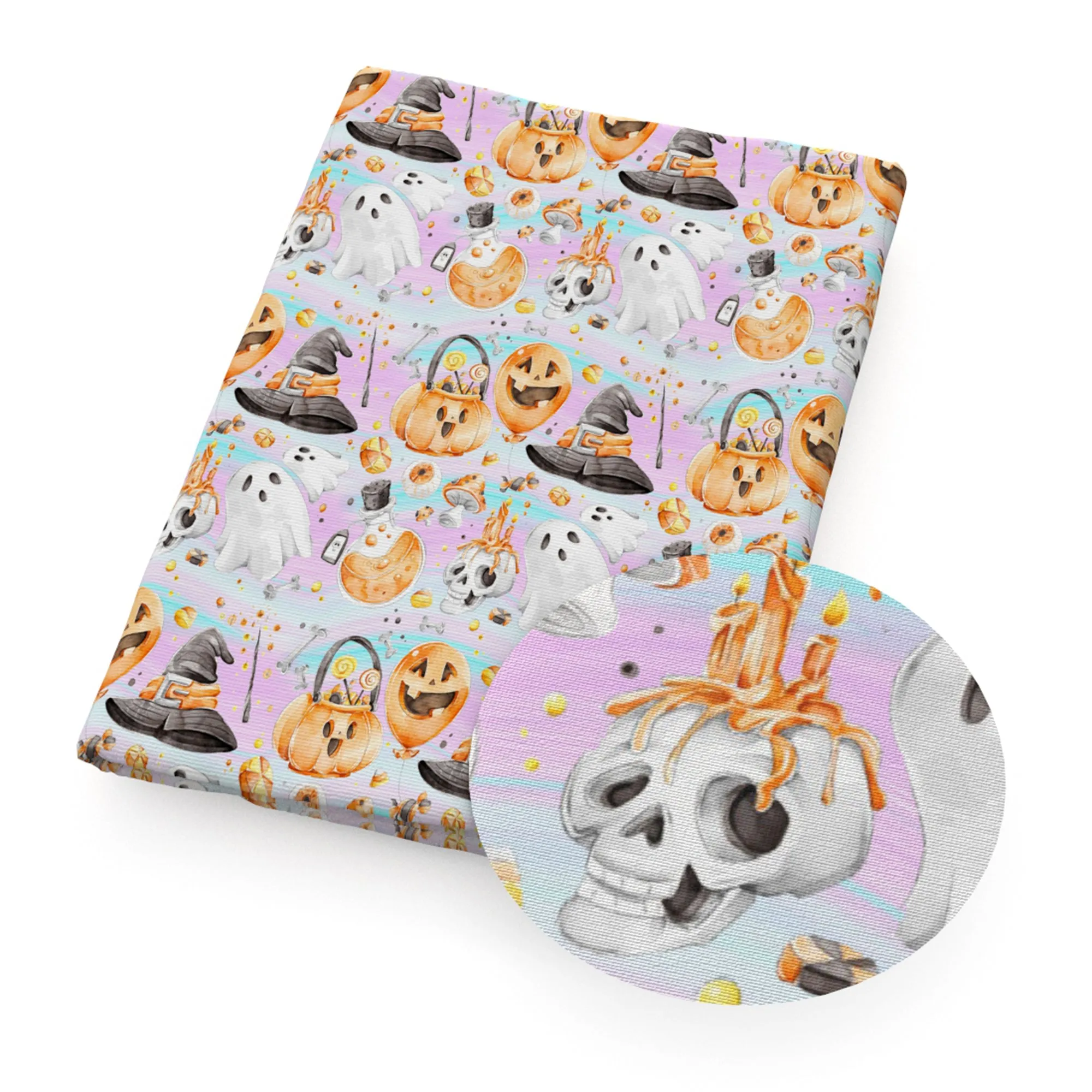 Witch Theme Printed Fabric