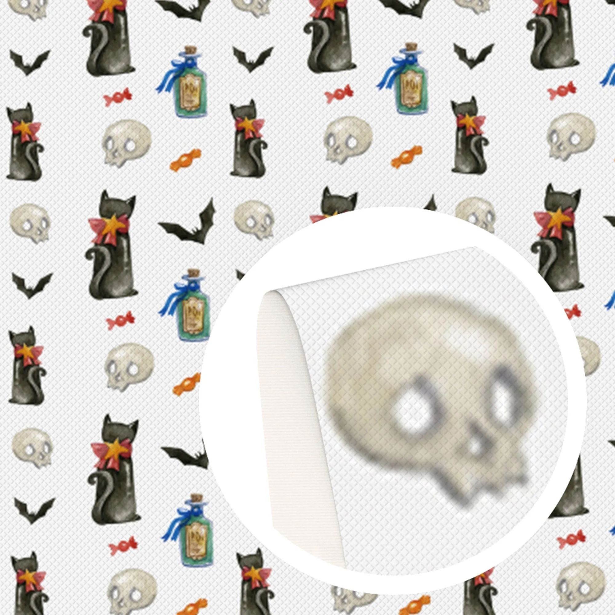 Witch Theme Printed Fabric