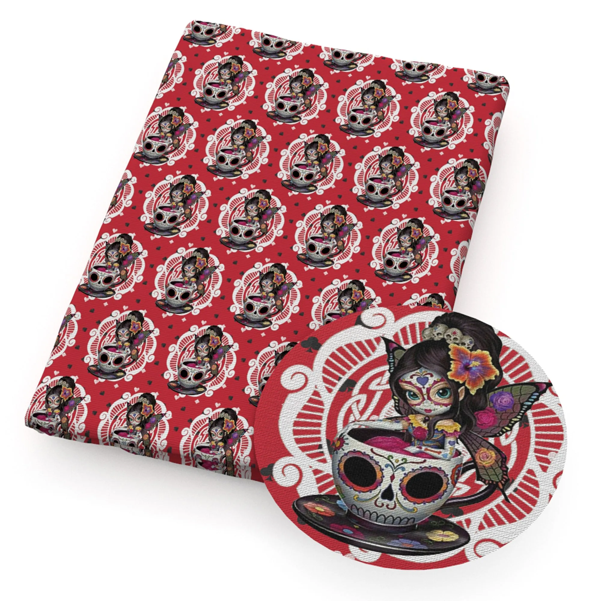 Witch Theme Printed Fabric