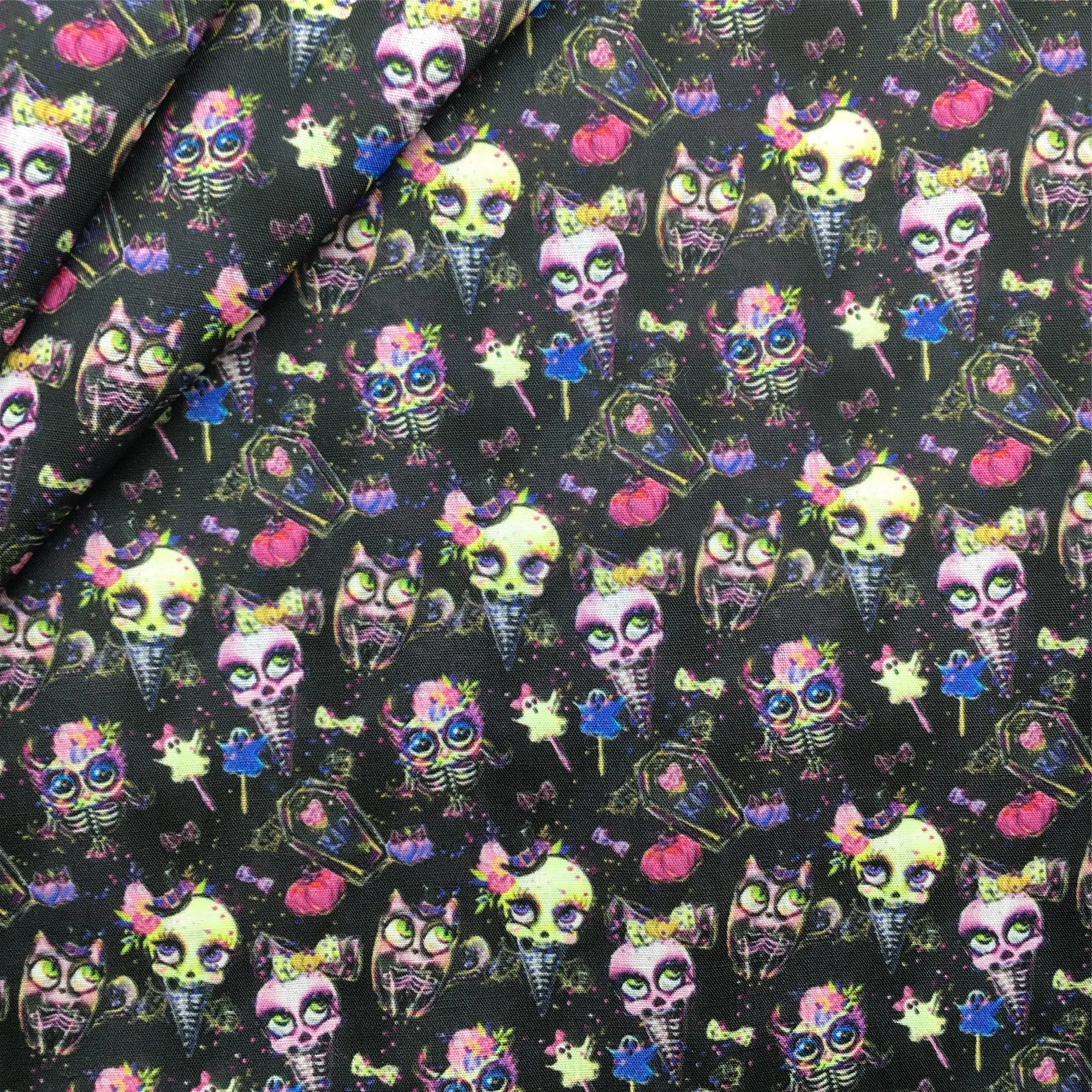 Witch Theme Printed Fabric