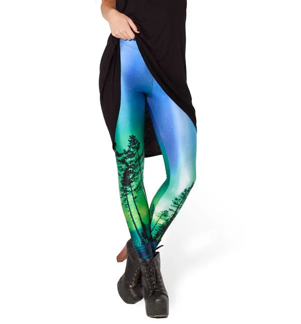 Women Colorful Universe Leggings Galaxy Space Print Leggings