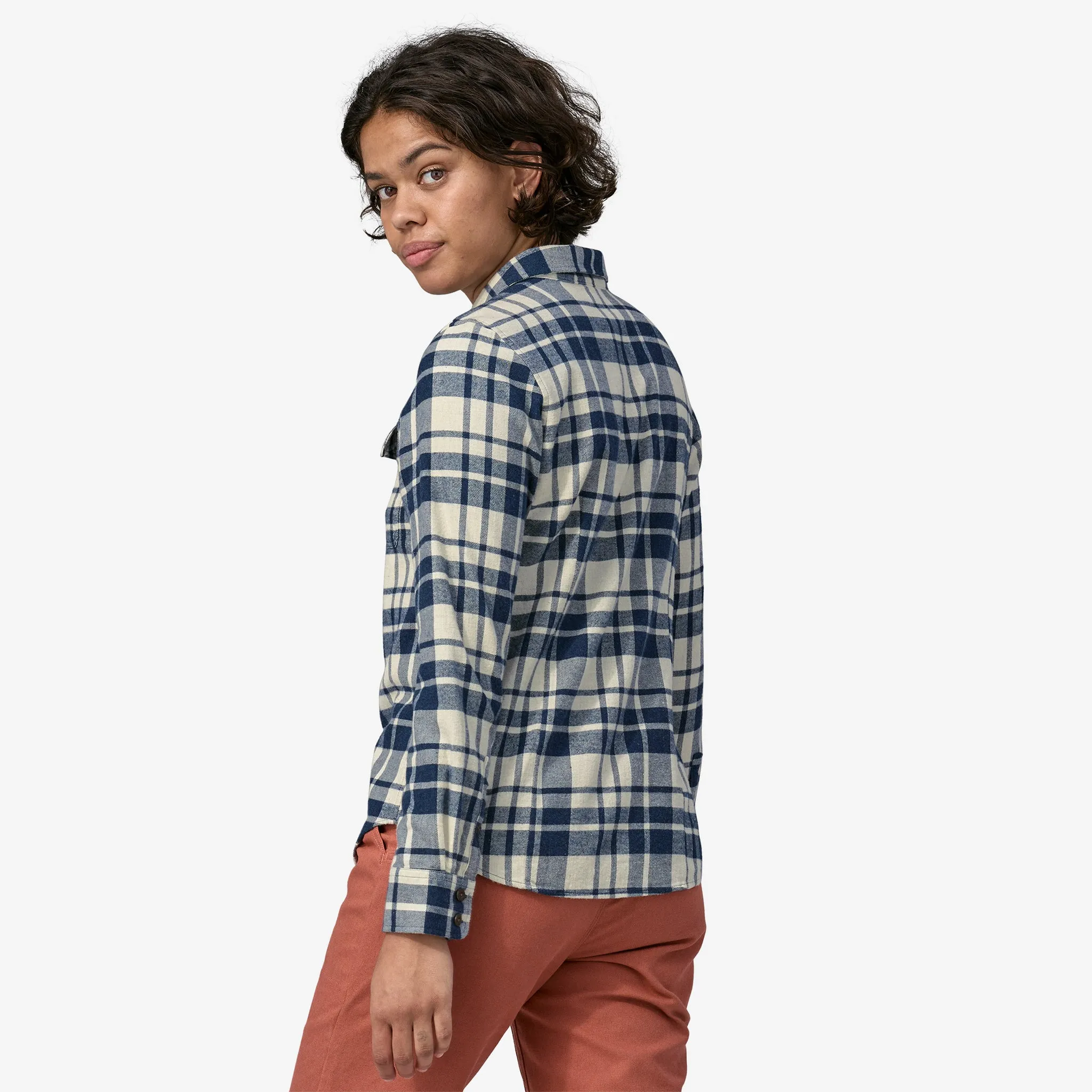 Women's Long-Sleeved Organic Cotton Midweight Fjord Flannel Shirt