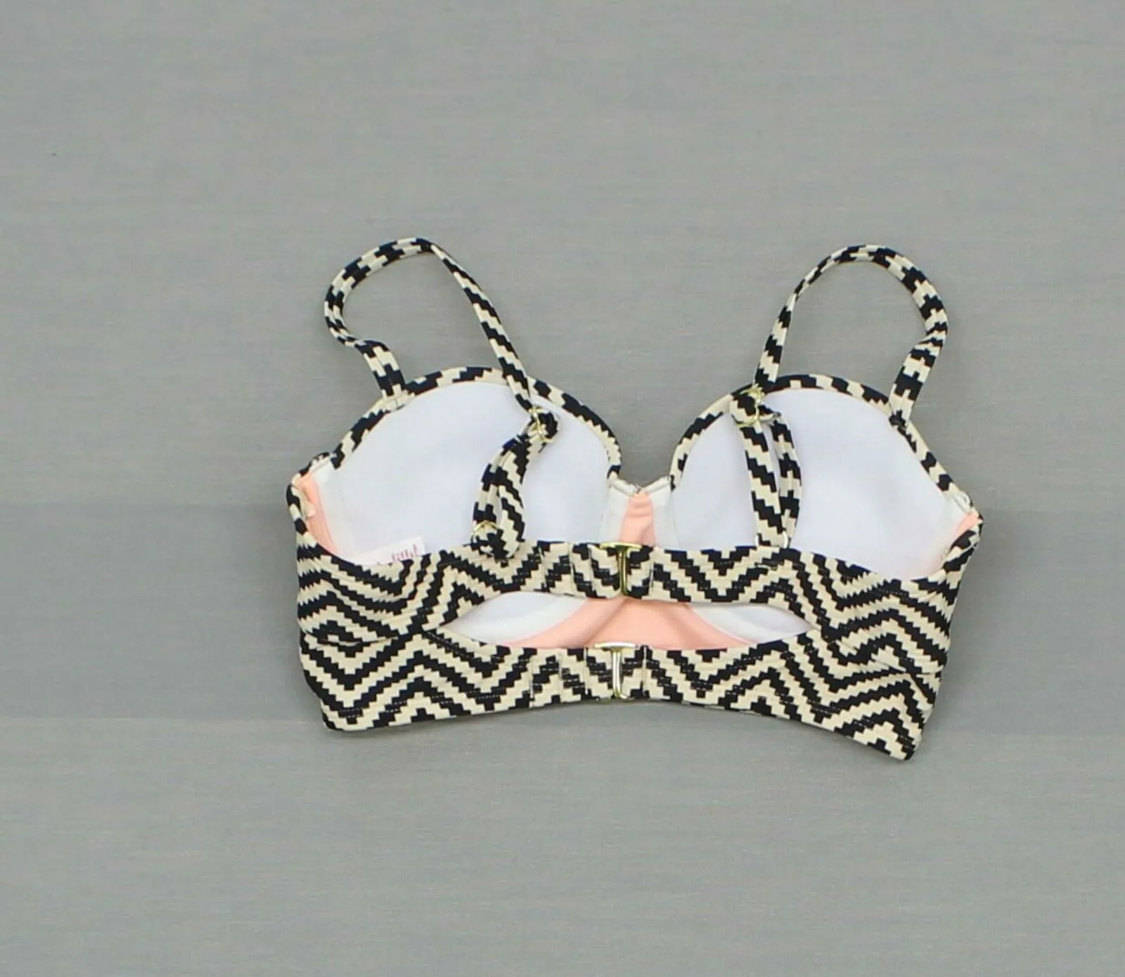 Xhilaration Women's Chevron Push Up Midi Bikini Swim Top XS