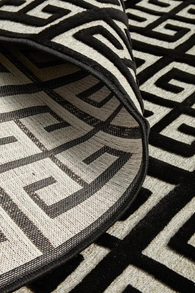 York Brenda Black & Gold Rug