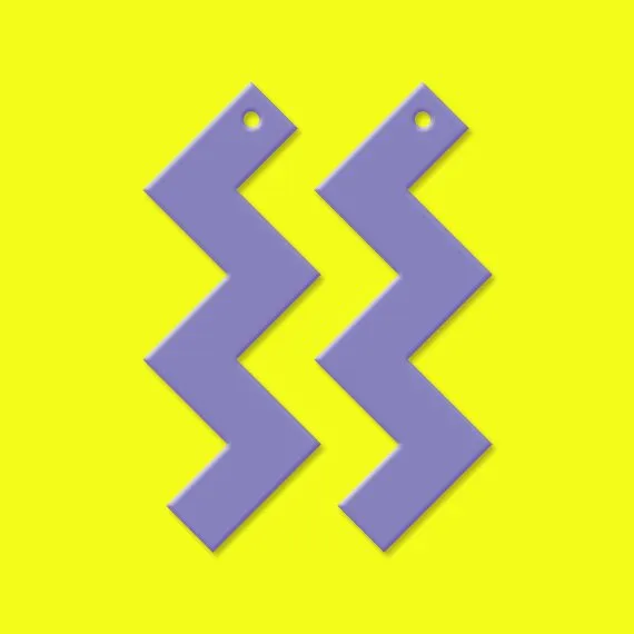 Zig Zag Dangles - 2 Pair